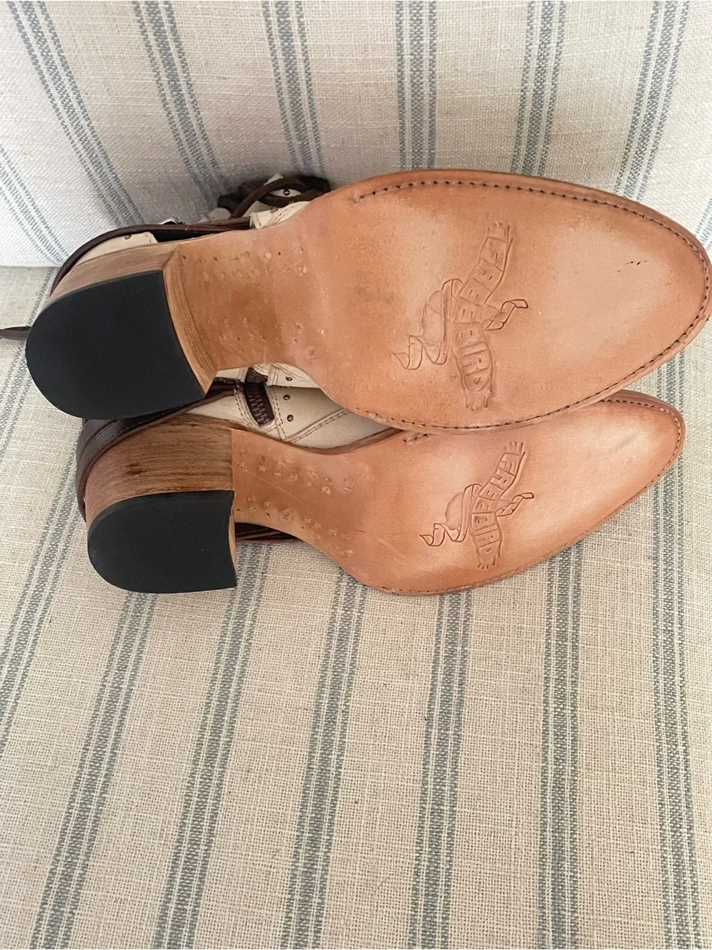 Freebird By Steven Desert Leather Buckle Cutout Studded Ankle Boots Size 10
